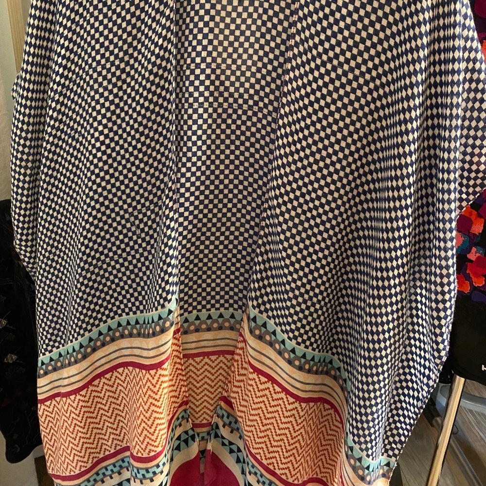 Checkered kimono